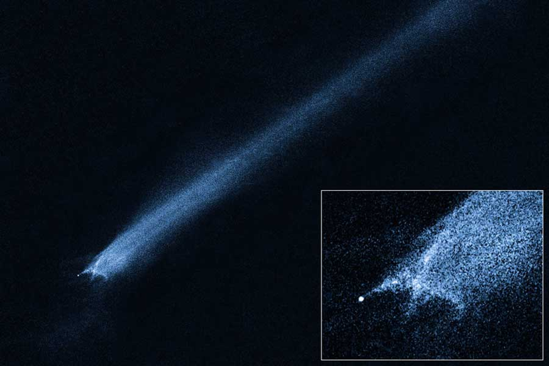 Illustration for article titled The strangest asteroid that astronomers had ever seen